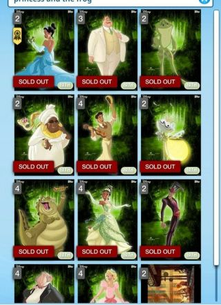 Topps Disney Collect Princess And The Frog 10th Anniversary Set W/award