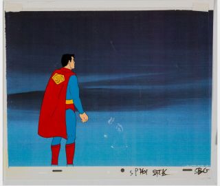 Friends Hanna - Barbera Hand Painted Production Cel Superman