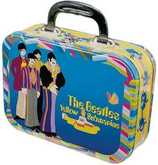 The Beatles Pop Rock Yellow Submarine Tin Tote Lunchbox 4 " X 7 - 1/2 " X 10 "