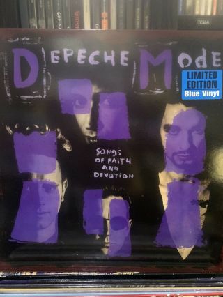Depeche Mode Songs Of Faith And Devotion Blue Vinyl Record