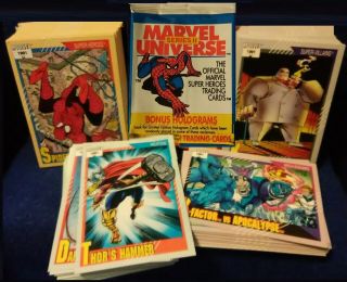 1991 Impel Marvel Universe Series Ii Base Set (162) With Wrappers
