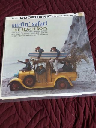 Vintage Beach Boys Surfin Safari Duophonic 1962 12 " Lp Vinyl Record