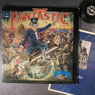 Elton John—captain Fantastic… (ruby Vinyl Lp,  Booklet) Djlpx1 (vg,  /vg, )