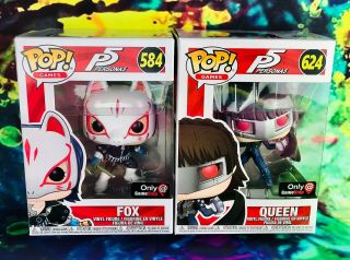 Fox & Queen Gamestop Exclusive Persona 5 Funko Pop Games Set 584 & 624