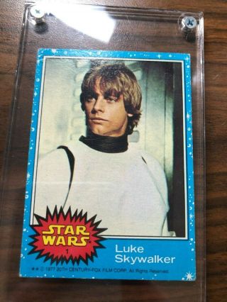 1977 Topps Star Wars 1 Luke Skywalker - - 8 Nm Mt