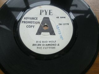 Brian Diamond & The Cutters: Big Bad Wolf 7 " Vinyl Single 1st 1965 Uk Promo