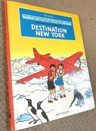 Destination York Methuen 1987 1st Edition Jo Zette Jocko Hb Herge/tintin Eo
