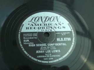 Jerry Lee Lewis High School Confidential 1958 Uk Press 10 " 78 Rpm Record