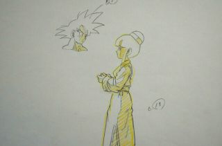 Goku Chi Chi Dragon Ball Z Dbz Anime Production Cel Pencil Douga Art
