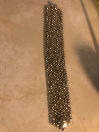 Sg Sergio Gutierrez Liquid Metal Modernist Ball Chain Bracelet