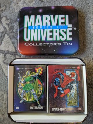 Marvel Universe 1992 Series Lll Collectors Tin Boxed Set Including Chase Cards
