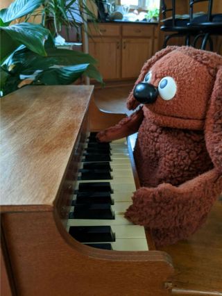 Vintage 1977 Fisher Price Rowlf Plush Dog Muppets Hand Puppet By Jim Henson 16 "