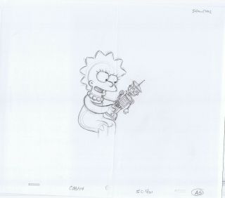 Simpsons Lisa Art Animation Production Pencils Cabf - 401 A - 3