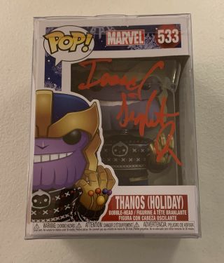 Bam Box Exclusive Holiday Thanos Funko Pop Autograph By Isaac C.  Singleton