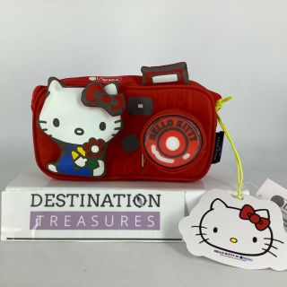 Lesportsac X Hello Kitty Camera Bag Crossbody 45th Anniversary Nwt
