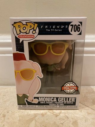 Funko Pop Monica Geller Turkey Head 706 Tv Friends Special Edition,  Protector