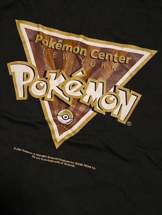 Vintage Rare Ny Pokemon Center Logo Tshirt Adult Xlarge