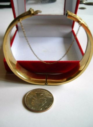 Antique Vintage Nouveau Gold Filled GF Chased Wedding Bangle Bracelet 2