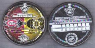 2008 Montreal Canadiens Vs Boston Bruins Stanley Playoff Puck - Dl_ 2l