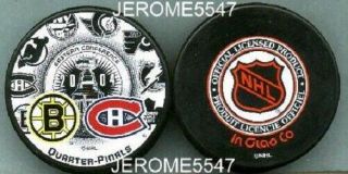 2004 Boston Bruins Vs Montreal Canadiens Stanley Playoff Puck - Bl_last1