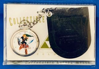 Rare Htf Vintage Legend Of Zelda Pocket Watch In The Package