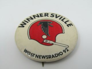 Winnersville Pin Button Atlanta Falcons Wgst News Radio 92