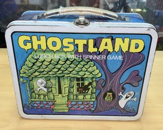 Ghostland Vintage Metal Lunchbox No Thermos 1977 W/spinner Game
