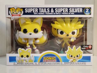 Funko Pop Games 2 - Pack Sonic The Hedgehog Tails & Silver Gamestop Ex