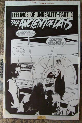 Charles Adlard X Files Topps Comic Art Splash Pg.  Ancient Of Days Pg 5 