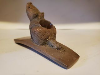 Ancient Native American Hopewell platform Effigy Pipe 2