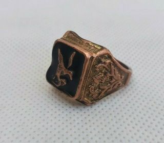Very Rare Ancient Extremely Ring Viking Bronze Authentic Artifact Very Stunning