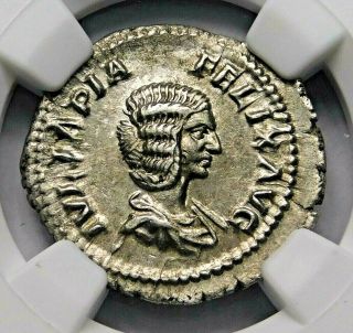 Ngc Ch Xf Julia Domna Denarius.  Mother Of Caracalla.  Ancient Roman Silver Coin