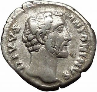 Antoninus Pius Marcus Aurelius Father Rare Silver Ancient Coin Altar I46431
