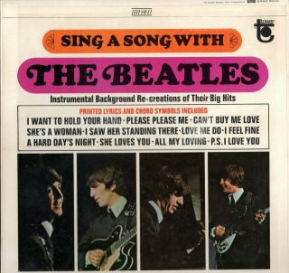 Beatles " Sing A Song With The Beatles " 1965 Us Tower Stereo Fold Open Cover Lp