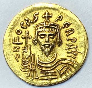 Ancient Byzantine Gold Coin Of Phocas.  Solidus 602 - 610 A.  D.  Choice Coin
