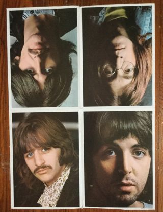 1968 The Beatles White Album Photo Inserts Only Attached No Vinyl Euc,