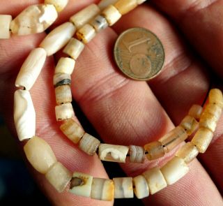 40cm Perle Ancien Afrique Mali Niger Ancient African Neolithic Banded Agate Bead 2
