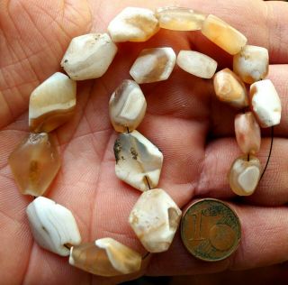 24cm Perle Ancien Néolithique Afrique Mali Ancient African Neolithic Agate Beads