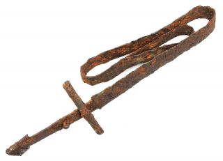 Ancient Rare Authentic Viking Scythian Khazar Iron Battle Sword 6 - 8th Ad