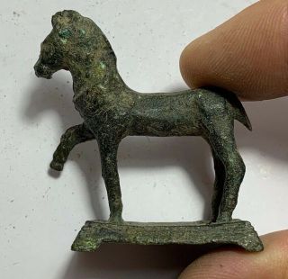 Circa 100 Bc - 100 Ad Ancient Celtic Bronze Leaping Horse Figurine 51mm