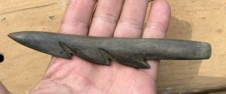 Fine Ancient Bone Harpoon Point St.  Lawrence River Site Canada 5 - 3/4”