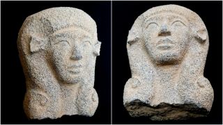 Rare Isis Hathor Goddess Egyptian Antique Bust Ancient Pharaoh Bead Mummy Statue