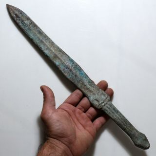 Ancient Near East Bronze Military Short Sword With Snake Head Circa 500 - 100 B.  C