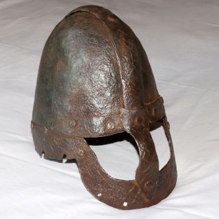 Unique - Ancient Viking Iron Military Helmet Circa 690 - 1000 Ad - 2238 Grams
