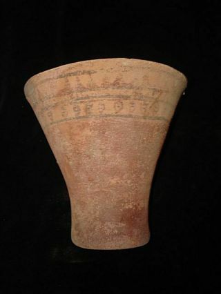 Ancient Painted Chalice Cup 3000bc Early Bronze Age