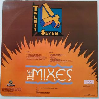 Twenty 4 Seven ‎– The Mixes LP Colombian Press 1995 ToCo International 2
