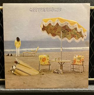 Neil Young On The Beach Vinyl Lp Orig Pressing 1973 Reprise W/inner Vg,