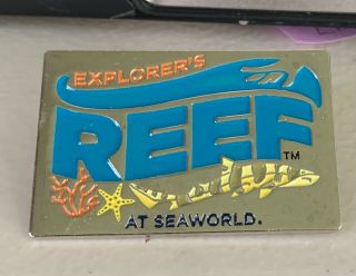 Rare Seaworld Sea World Explorer’s Reef Amusement Park Pin Large Sweet