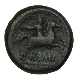 Roman Republic Coin Bronze Semuncia 217 - 215 Bc Southern Italy Hannibal Punic War