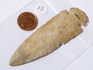 Outstanding Ancient Native American Indian Flint Knife 13